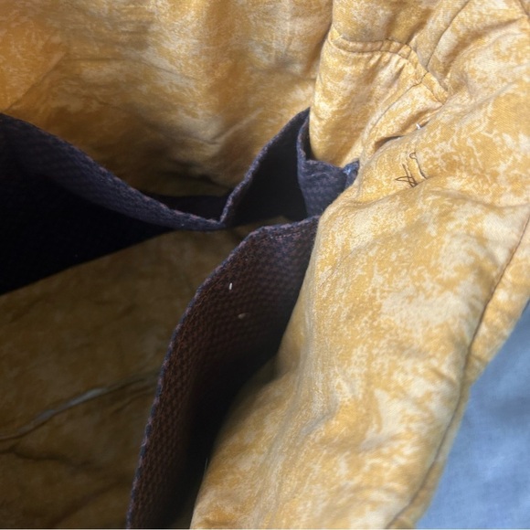 Vintage Handmade mixed media cottagecore quilted tote button closure pockets - Picture 4 of 6